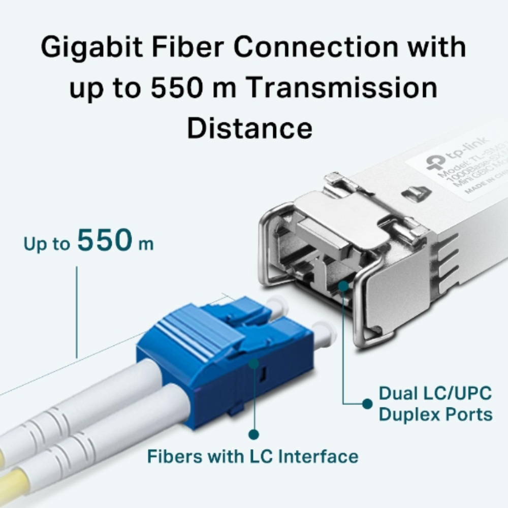 Modulo SFP TP-Link Multimodo Full Duplex Full Duplex 1.25Gbps 850nm Alcance 550m TL-SM311LM