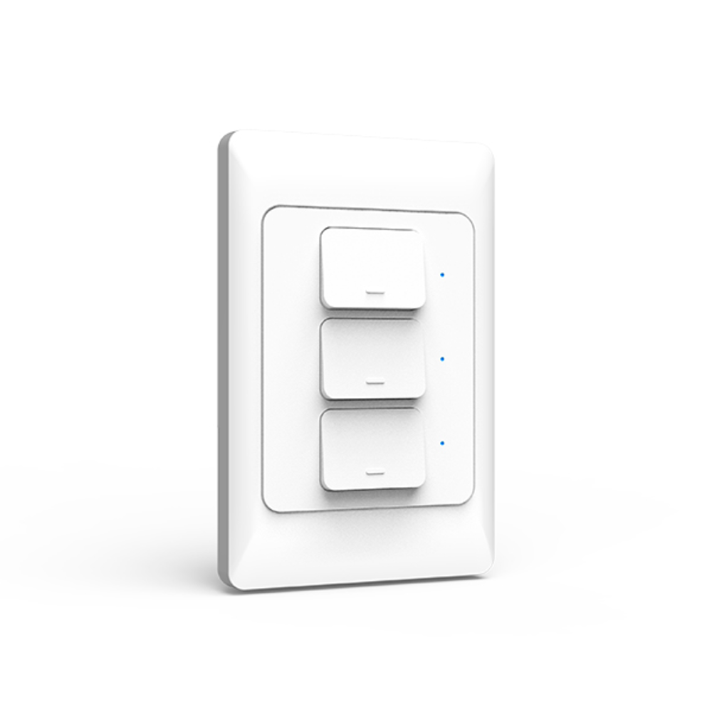 Interruptor Dimax de 3 Puntos Smart WiFi 2.4GHz Control por Voz Alexa y Google color Blanco H346