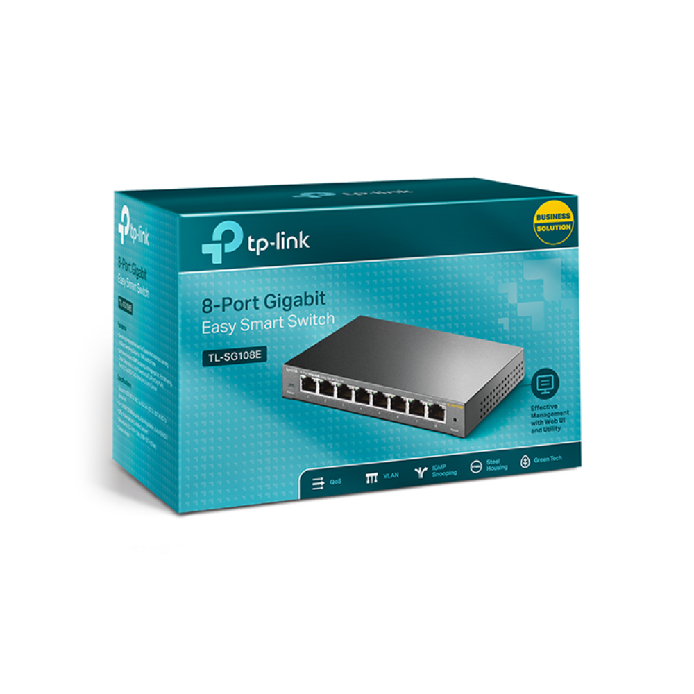 Switch TP-Link Easy Smart 8 Puertos Gigabit Gestion Centralizada TL-SG108E