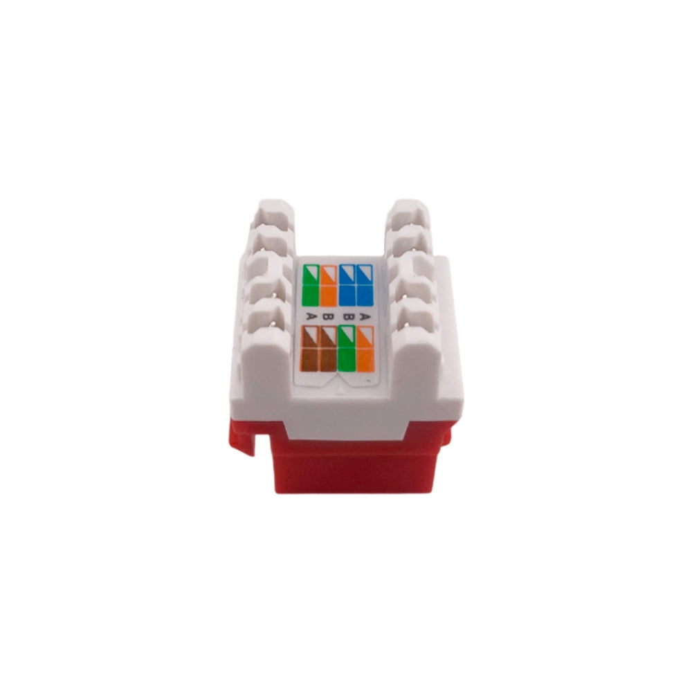Keystone Jack Dimax Cat6 Cumple ISO IEC 11801 TIA EIA 568C color Rojo C848