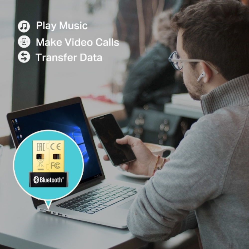 Mini Adaptador USB a Bluetooth TP-Link version 4.0 UB400