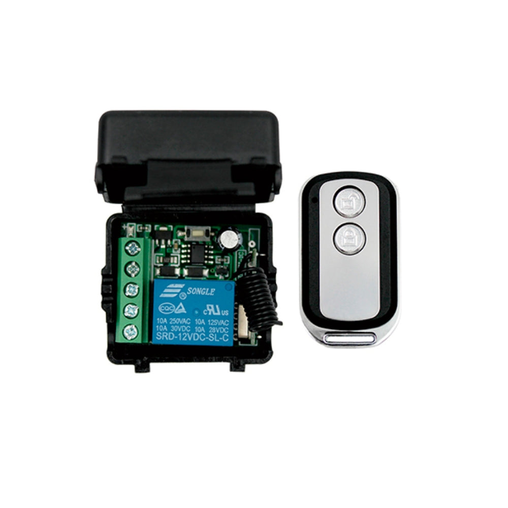 Modulo Receptor Dimax con Relay NO NC + Control Remoto Activacion de Cerraduras y Otros Soporta 10Amp 30VDC 120VAC 220VAC C777