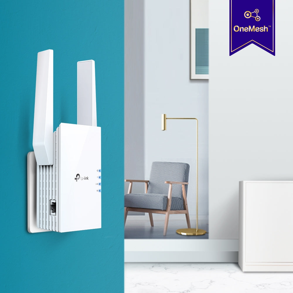 Amplificador TP-Link Repetidor Extensor de Señal WiFi 6 Mesh AX1800 doble banda RE605X