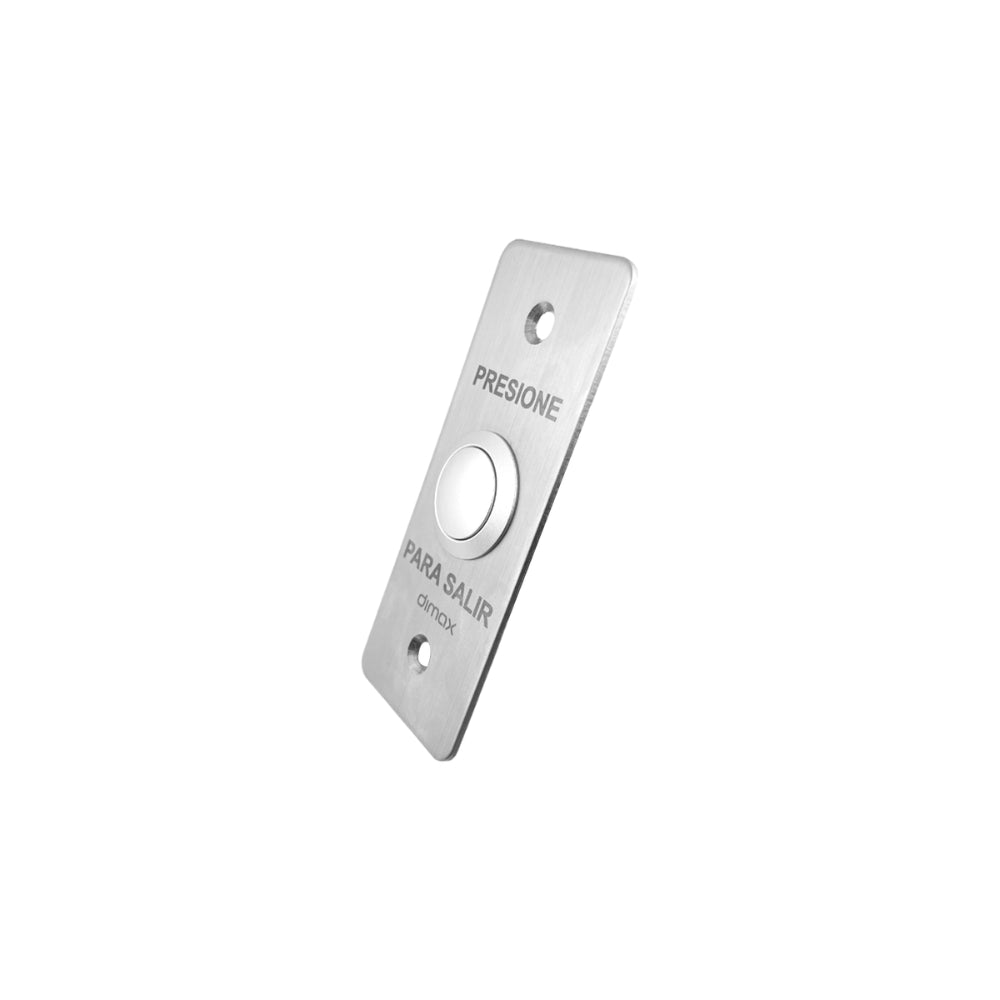 Boton de Salida Dimax de Acero Inoxidable Contacto NO NC COM Voltaje 125-250Vac 3Amp Maximo No Incluye Caja C785
