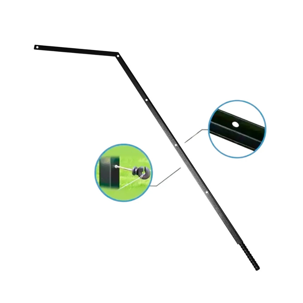 Kit de 5 Postes de Acero Dimax Doblado de 5 Orificios Dimensiones 866x15x15mm Chapa Galvanizada SGCC Superficie Recubierta de Polvo C912
