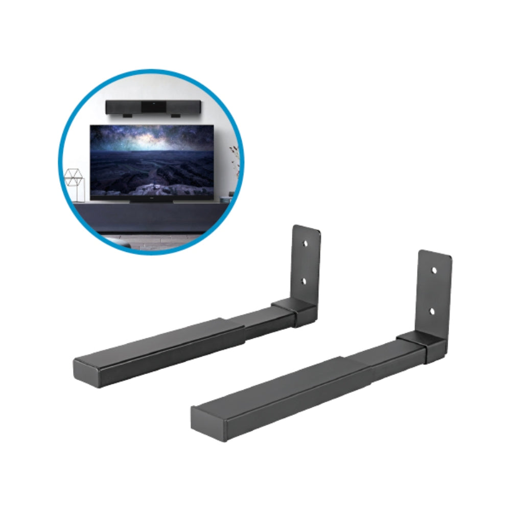 Soporte de pared Dimax para Barra de Sonido de 7" a 10.5" Soporta 13Kg 29Lb Rango de Profundidad 18-29cm B021