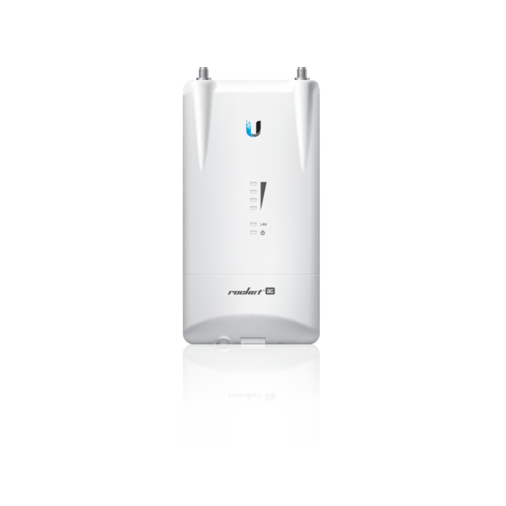 Radio Ubiquiti Rocket AC Airmax 5GHz 500Mbps Potencia 27dBm 1xEthernet Gigabit 2 Conectores RPSMA Compatible con UB-RD-5G31-AC y UB-AM-5AC21-60 Para Uso en Exteriores UB-R5AC-LITE