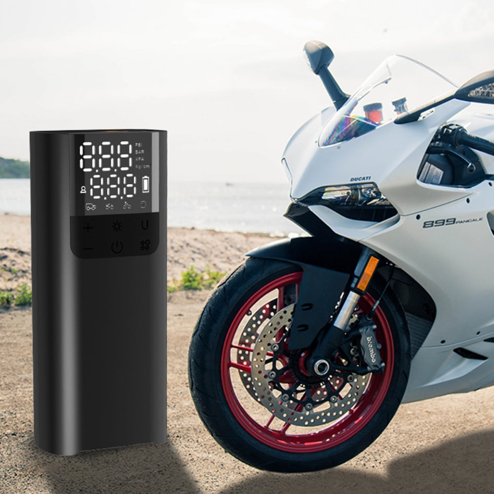 Compresor de Aire Dimax hasta 150PSI con 5 Modos Bici Moto Auto Balon y Manual Power Bank 2000mAh N101
