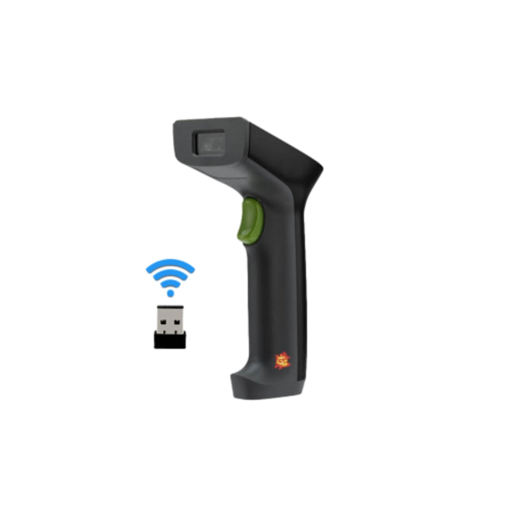 Lector Escaner de Codigo de Barra Zkteco Laser Inalambrico 2.4GHz 1D Profundidad 3 a 40cm Bateria 2000mAh ZKB103S