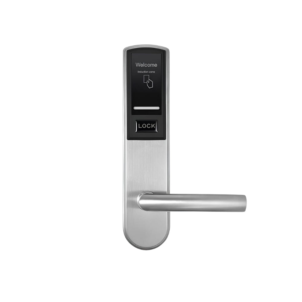 Cerradura para Hotel Zkteco Acero Inoxidable Diametro 40 a 55mm Alimentacion 4 Pilas AA Color Plateado LH3000- Left