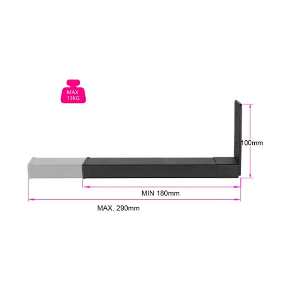 Soporte de pared Dimax para Barra de Sonido de 7" a 10.5" Soporta 13Kg 29Lb Rango de Profundidad 18-29cm B021