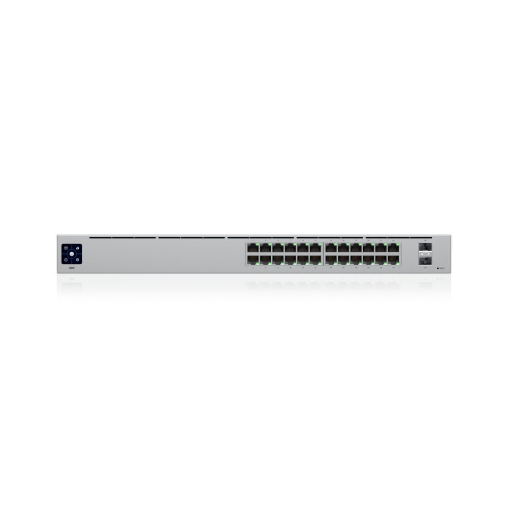 Switch Ubiquiti Unifi 24 Puertos Gigabit 2xSFP Switching 52Gbps Capa 2 Rackeable UB-USW-24-POE
