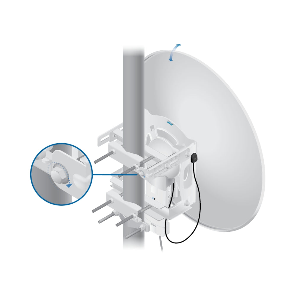 Antena Parabolica Ubiquiti para Radio Airfiber 5X 30dBi Polaridad Slant 45Grados UB-AF-5G30-S45