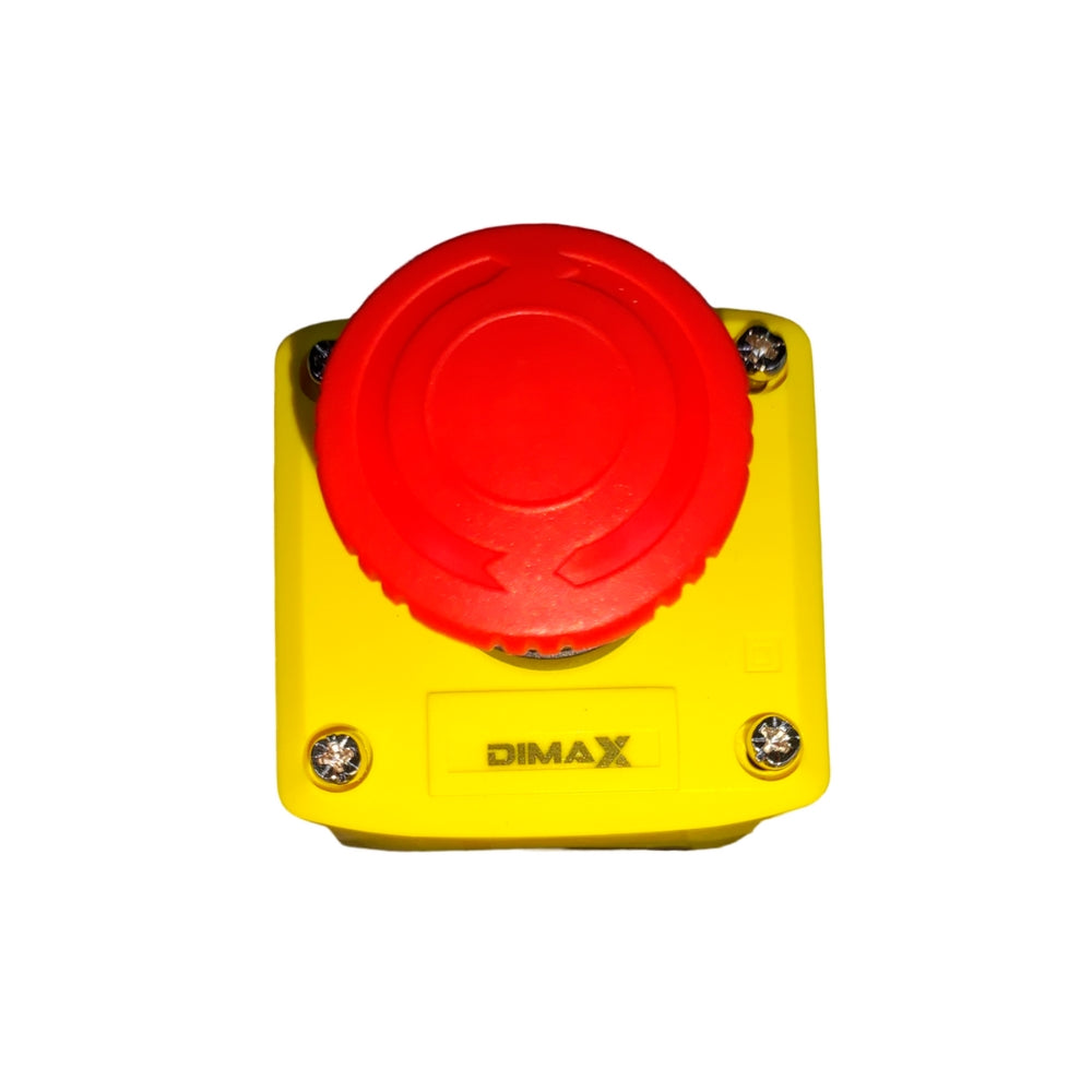Boton Pulsado de Emergencia Dimax Diametro 40mm Girar para Desbloquear Contactos NO NC C F341
