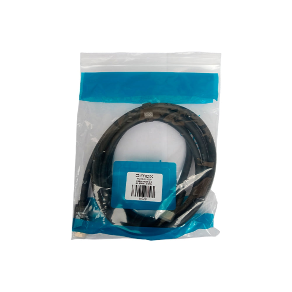 Cable HDMI Dimax 2 Metros 4K 60Hz Audio Dolby Digital DTS N029
