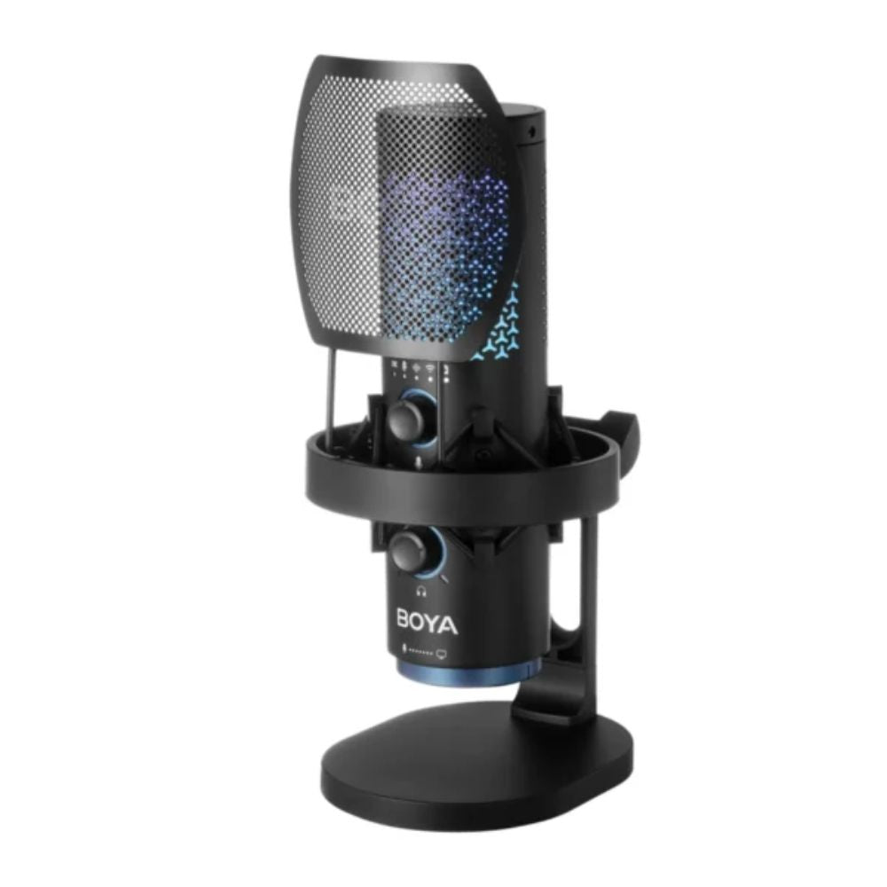 Microfono Inalambrico Boya de Condensador RGB Calidad HiFi 48KHz/24bits Reduccion de Ruido con un Toque Cardioide Bateria hasta 50horas Alcance 10metros BOYA K5-02