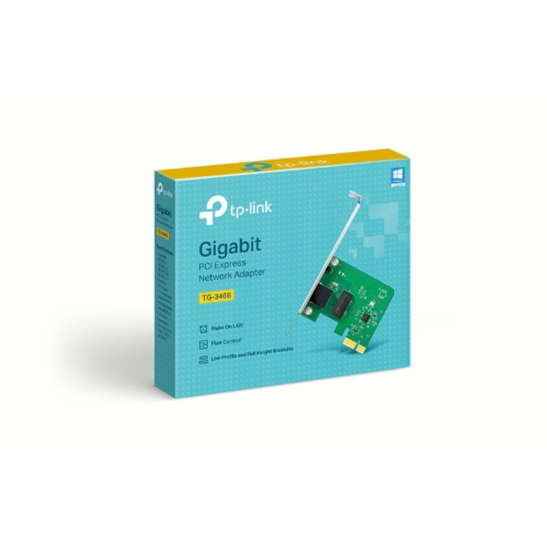 Tarjeta de Red Inalambrica TP-Link PCI Express 32Bits Funcion Wake-On-Lan Soporta 802.3 U AB TG-3468