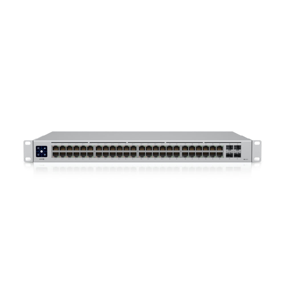 Switch Ubiquiti Unifi 48 Puertos 16xGigabit 32xGigabit PoE/AF/AT 4xSFP Potencia Max 195Watts Switching 104Gbps Rackeable UB-USW-24-POE