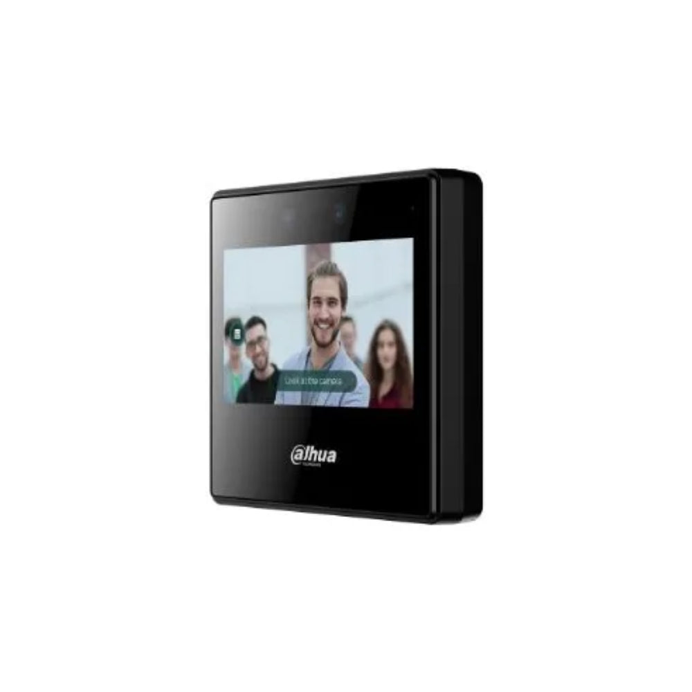 Control de Asistencia Dahua con Reconocimiento Facial Pantalla Tactil 4.3" iluminacion IR Soporta 2K Usuarios, Rostros y Contraseña DHI-ASA3223A-W