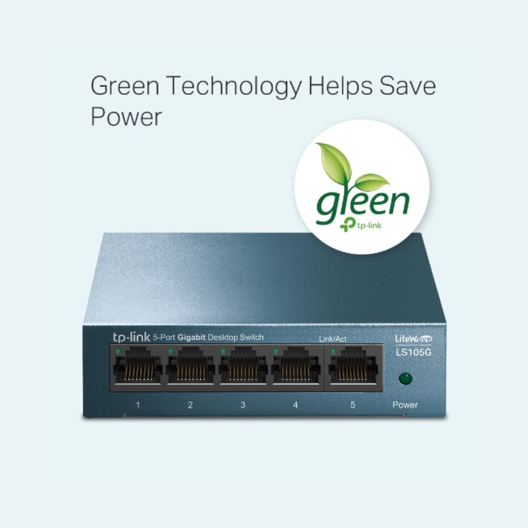 Switch TP-Link Lite Wave 5 Puertos Gigabit Carcasa Metalica LS105G