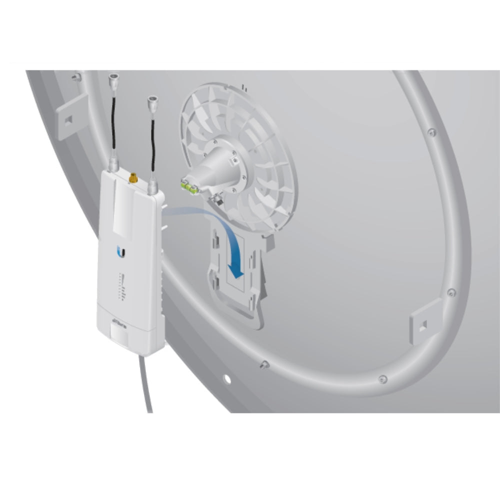 Antena Ubiquiti Parabolica para Radio Airfiber 5X Ganancia 34dBi Polaridad Slant 45 Grados UB-AF-5G34-S45