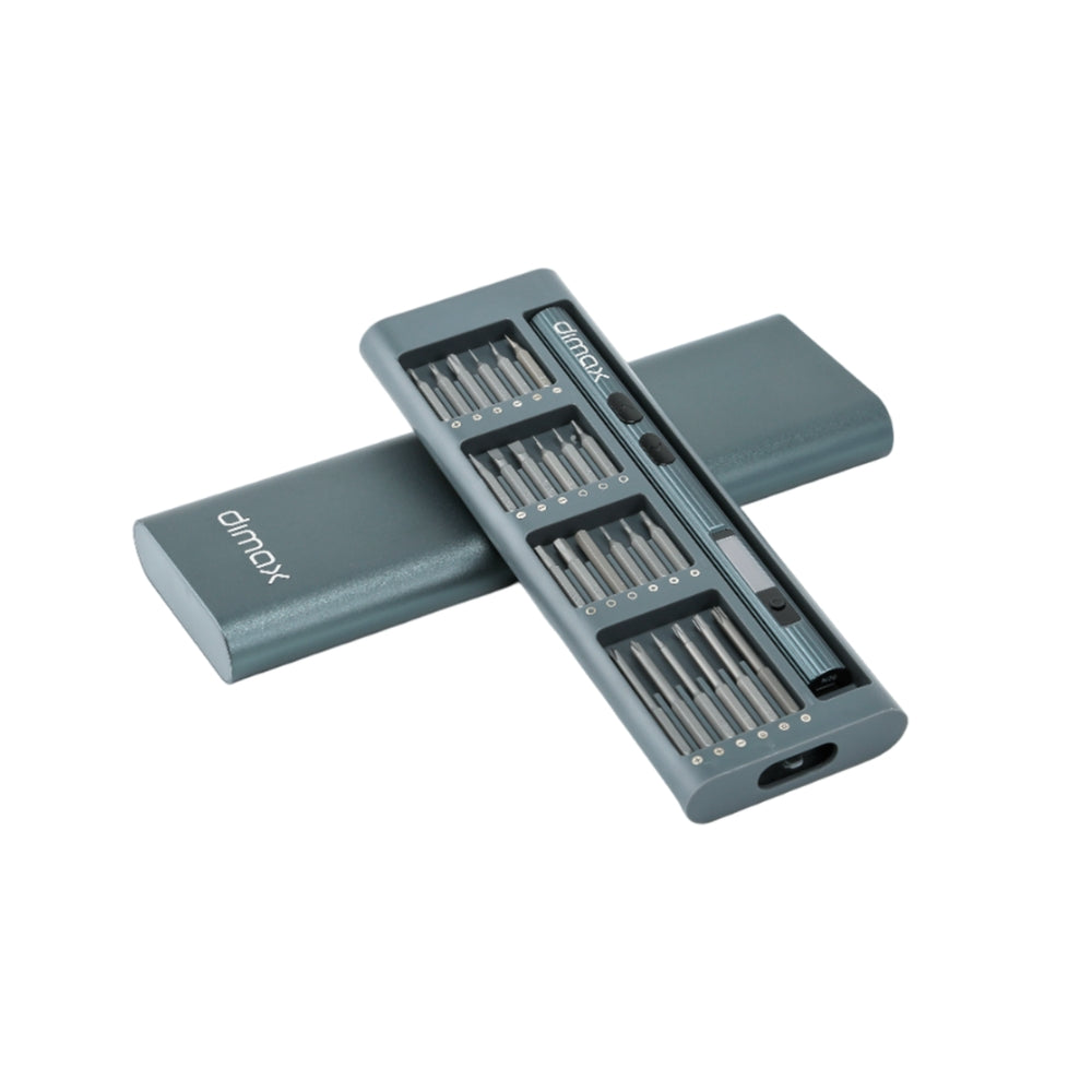 Destornilladores Dimax Electrico Kit 62en1 Estuche y Mango de ALuminio con Pantalla Bateria 500mAh Y004