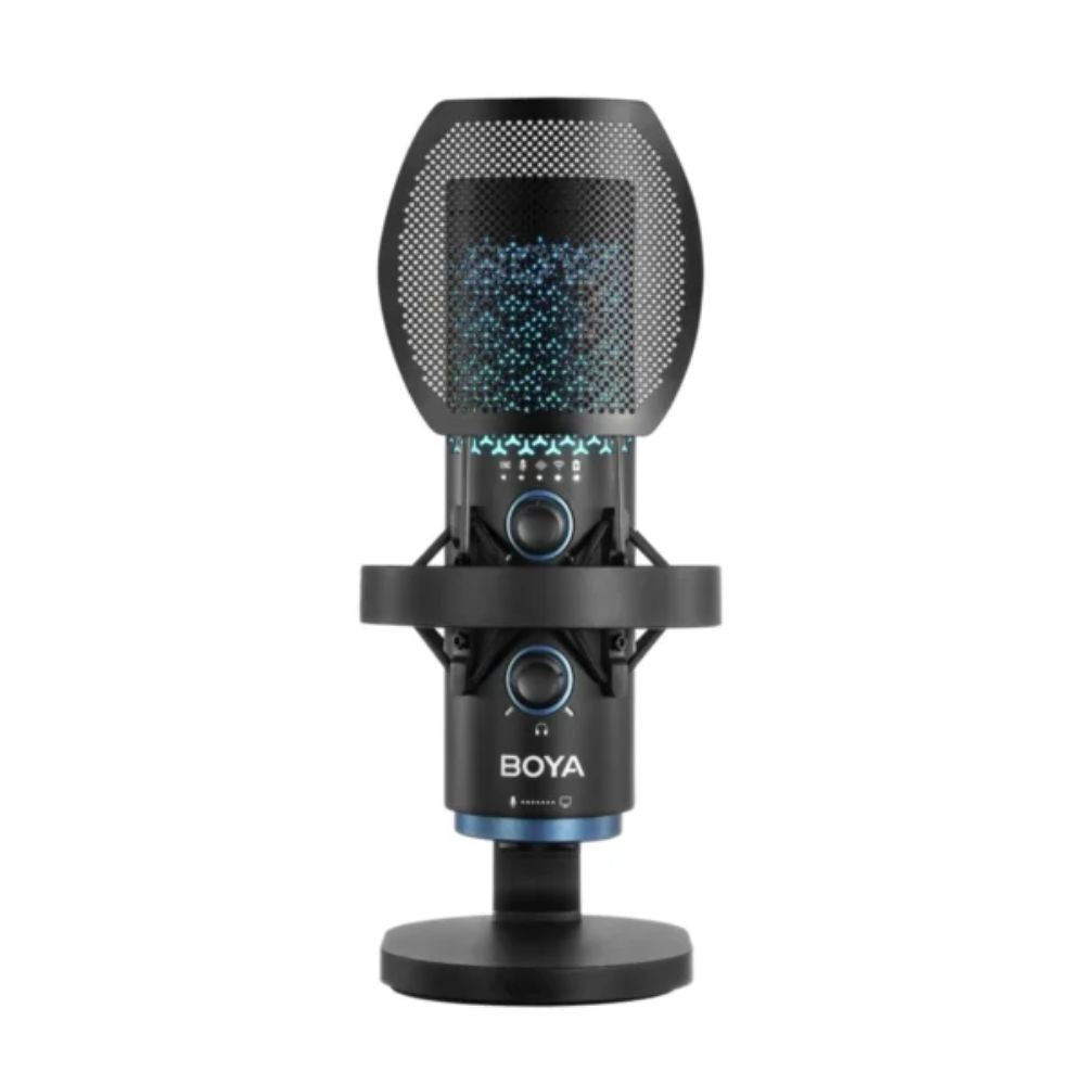 Microfono Inalambrico Boya de Condensador RGB Calidad HiFi 48KHz/24bits Reduccion de Ruido con un Toque Cardioide Bateria hasta 50horas Alcance 10metros BOYA K5-02