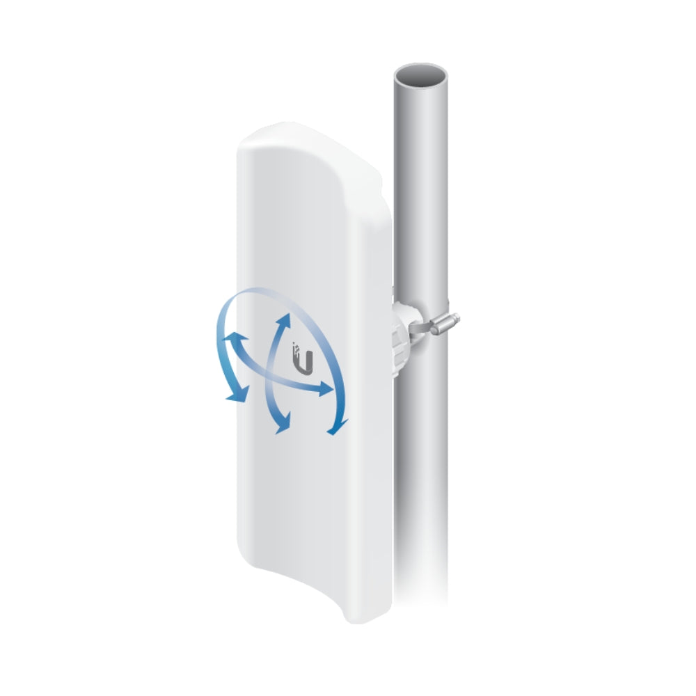 Litebeam Ubiquiti Sectorial GPS 5AC 90° PTP o PTMP 5GHz 17dBi 25dBm Inyector PoE 24V 0.5A Gigabit Incluido UB-LAP-GPS