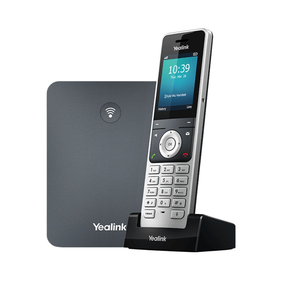 Telefono IP Yealink Inalambrico con Base Maestra Tecnologia Dect 1xEthernet 100Mbps Pantalla LCD Color 1.8" Soporta W56H 10xCuentas SIP 20 Llamadas Simultaneas W76P