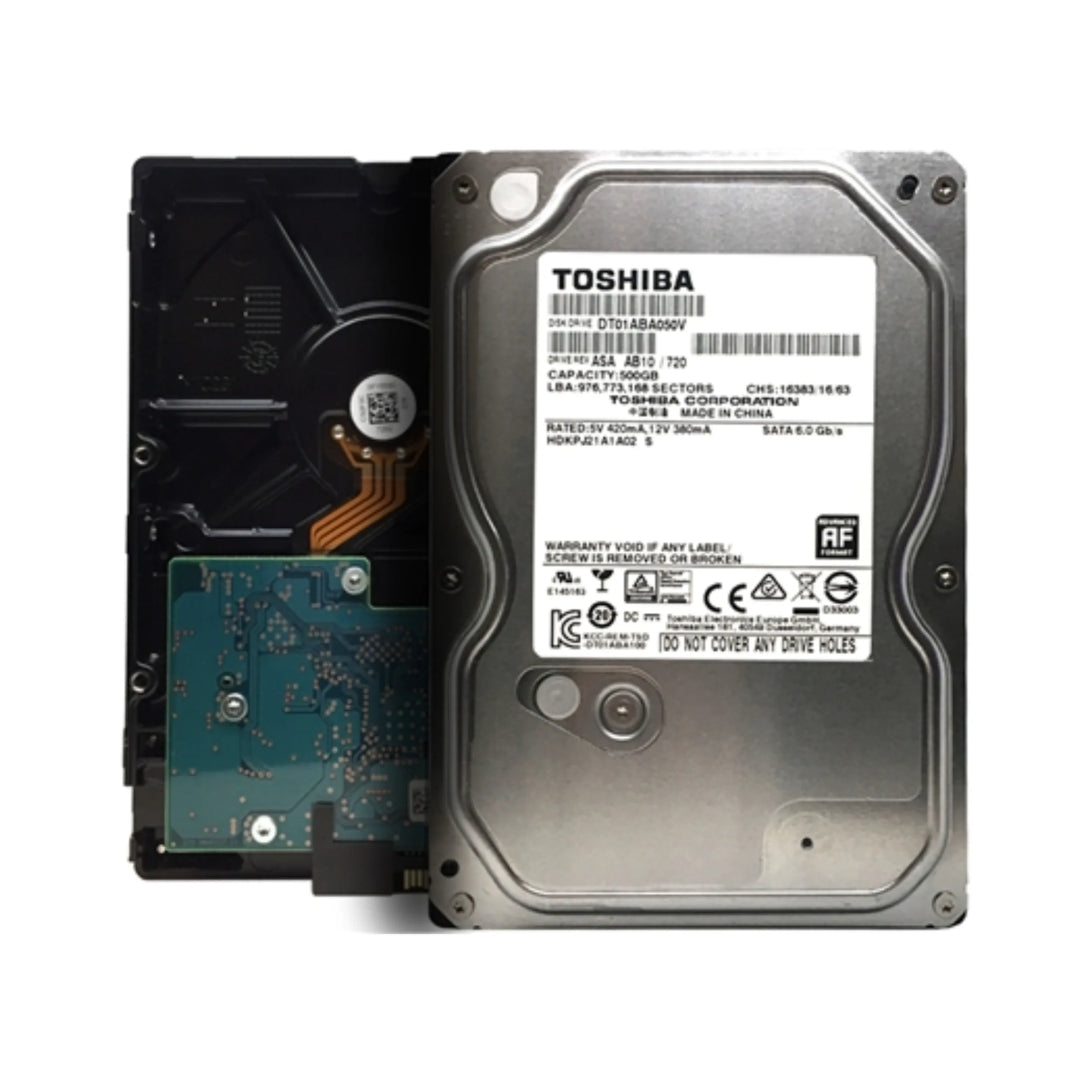 Disco Duro Toshiba 500GB 5700RPM Cache 32MB Sata 6Gbps Factor de Forma 3.5" Reacondicionado DT01ABA050V