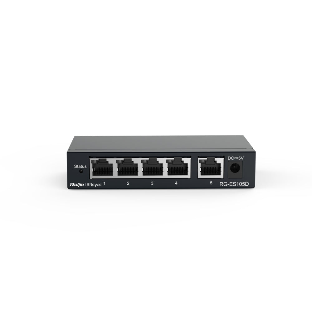 Switch Ruijie Reyee de 5 puertos 100 Mbps Carcasa Metalica RG-ES105D