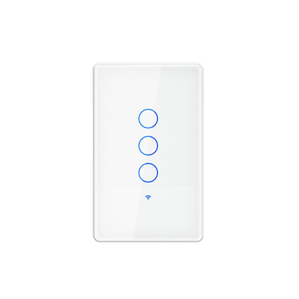 Interruptor Dimax de 3 Puntos Smart WiFi 2.4GHz Control por Voz Alexa y Google color Blanco H359