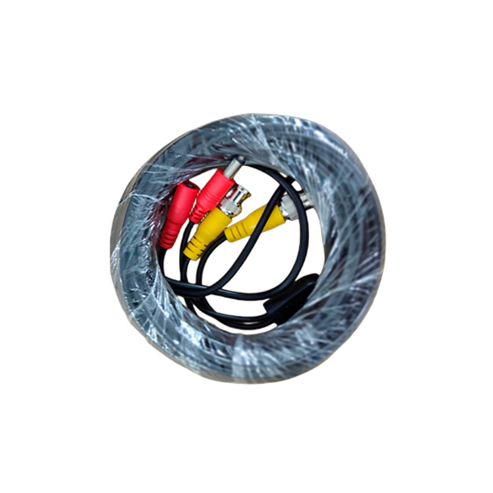 Patch Cord Dimax BNC+DC para Conexion de Camaras Cable de 30 metros color Negro N057