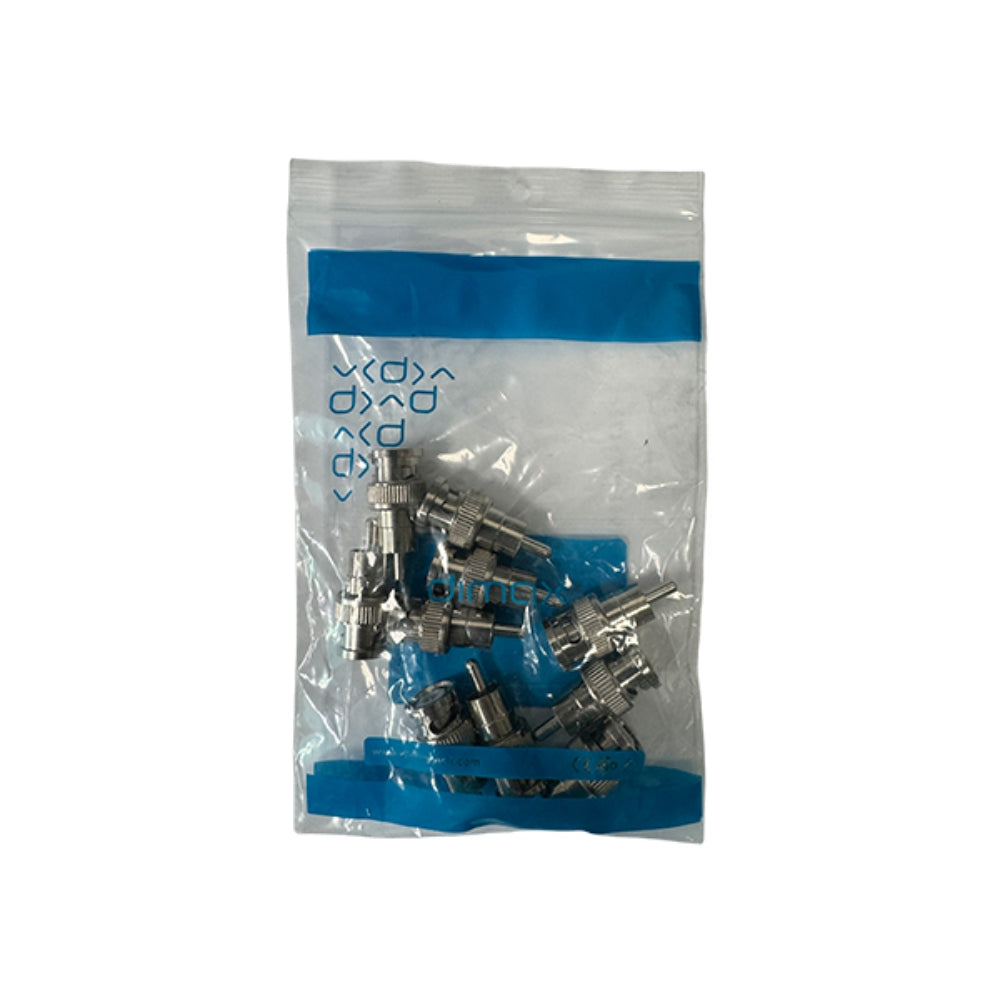 Bolsa de 10 Conectores de Acople Dimax BNC Macho a RCA Macho N041