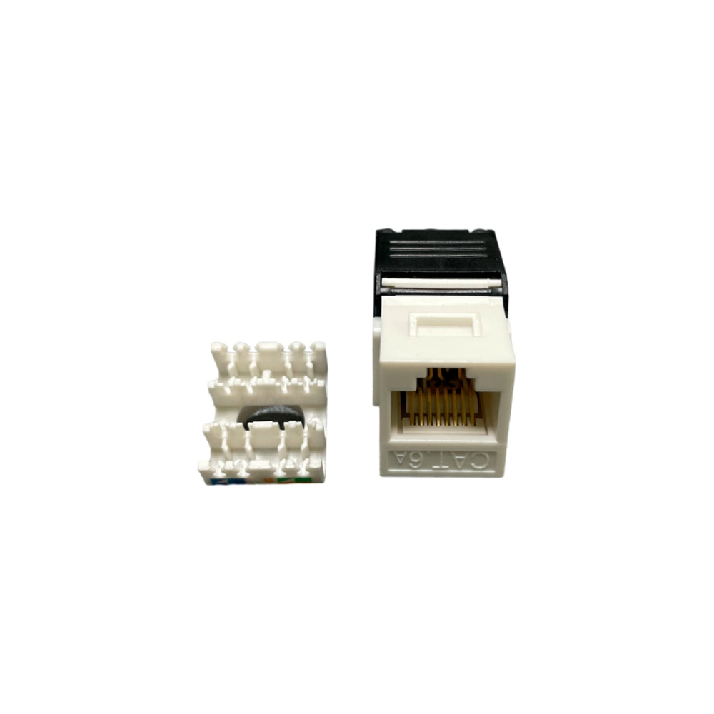 Keystone Jack Dimax Cat6A Cumple ISO IEC 11801 TIA EIA 568C color Blanco C719