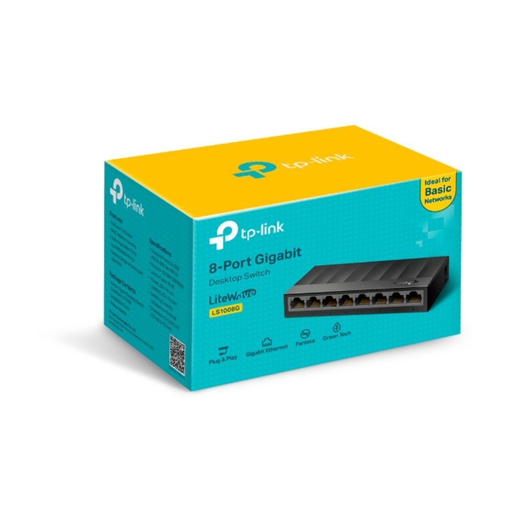 Switch TP-Link Lite Wave 8 Puertos Gigabit Carcasa de Plastico LS1008G