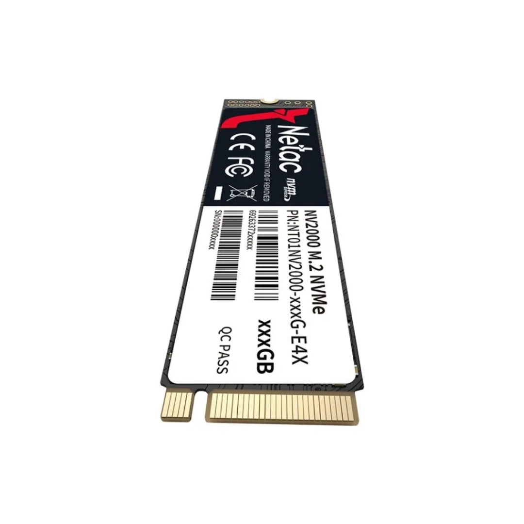 Disco Duro Netac SSD 512GB NV2000 PCIe 3 x4 M.2 2280 NVMe 3D NAND R/W hasta 2500/1950 MBps NT01NV2000-512-E4X
