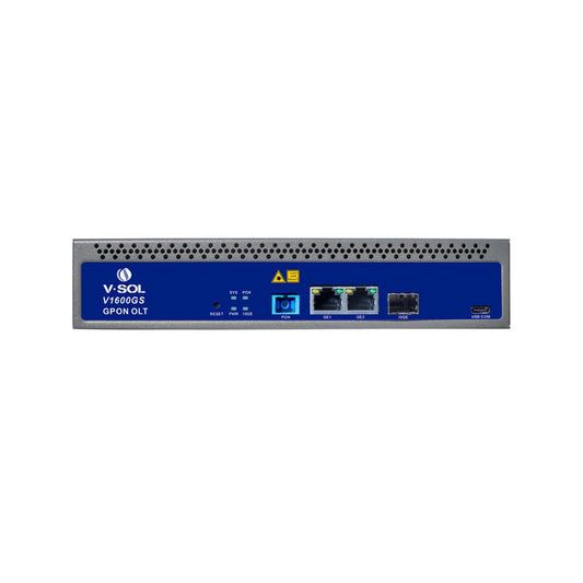 Gpon OLT V-Sol 1xGPON GE+2 GE SFP 10GE SFP+ USB Soporta Triple Play 1U Doble Corriente Alterna Compatible con Cualquier marca de ONU V1600GS