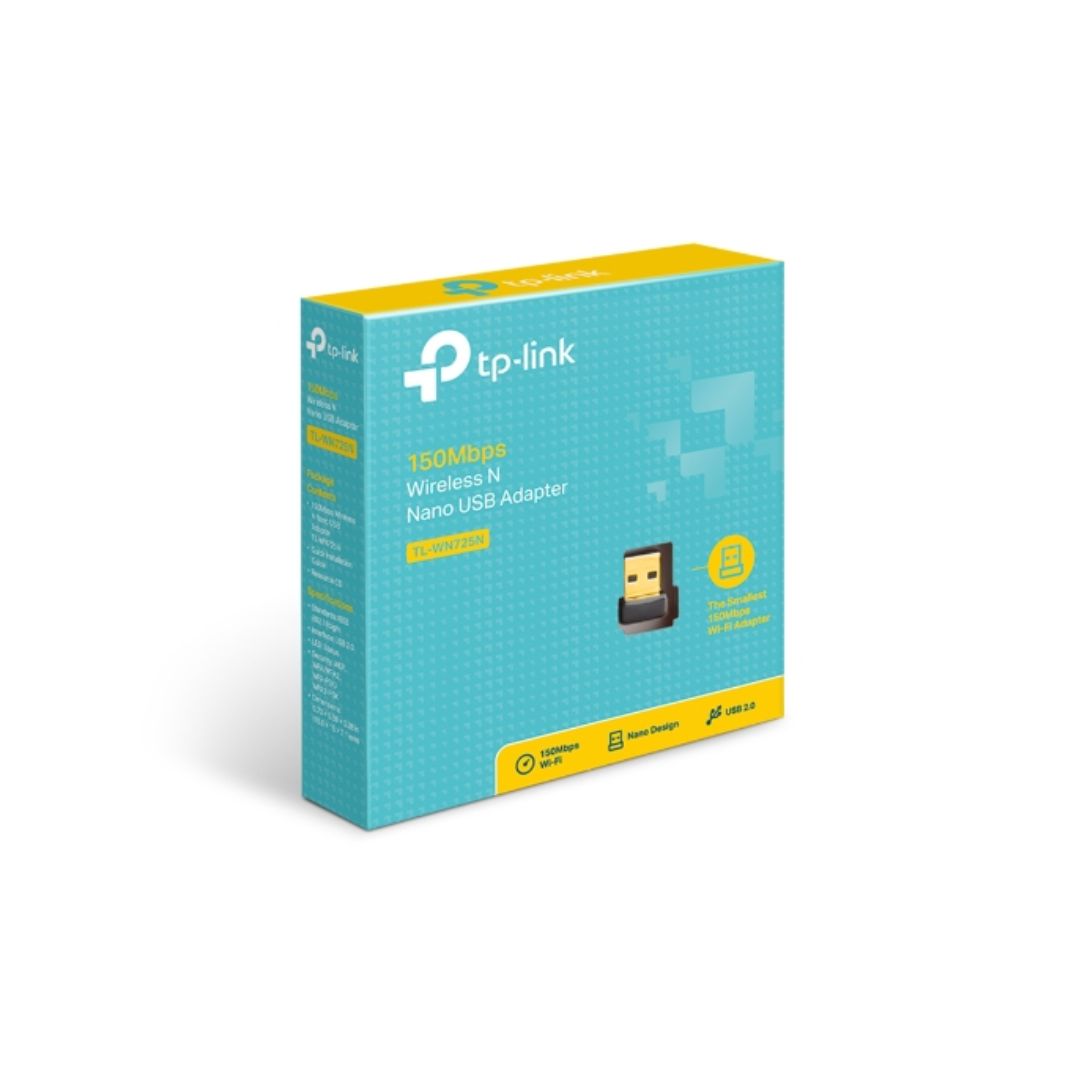 Adaptador TP-Link USB a WiFi Nano 150Mbps Modo Soft AP Seguridad WPA WPA2 TL-WN725N