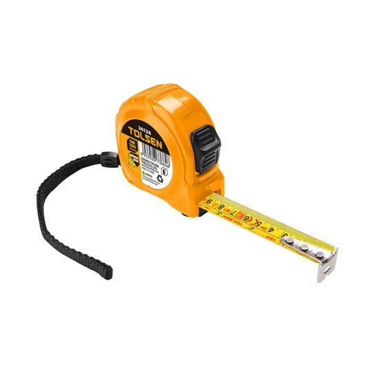 Cinta Metrica Tolsen de 5Metros con Boton de Bloqueo y Clip para Cinturon 36126