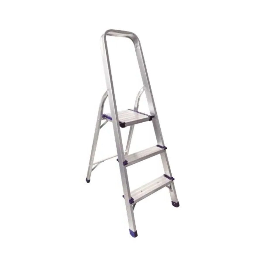Escalera Dimax de ALuminio de 3 Peldaños Uso Domestico Altura 1.17M Peso Maximo 120Kg N073