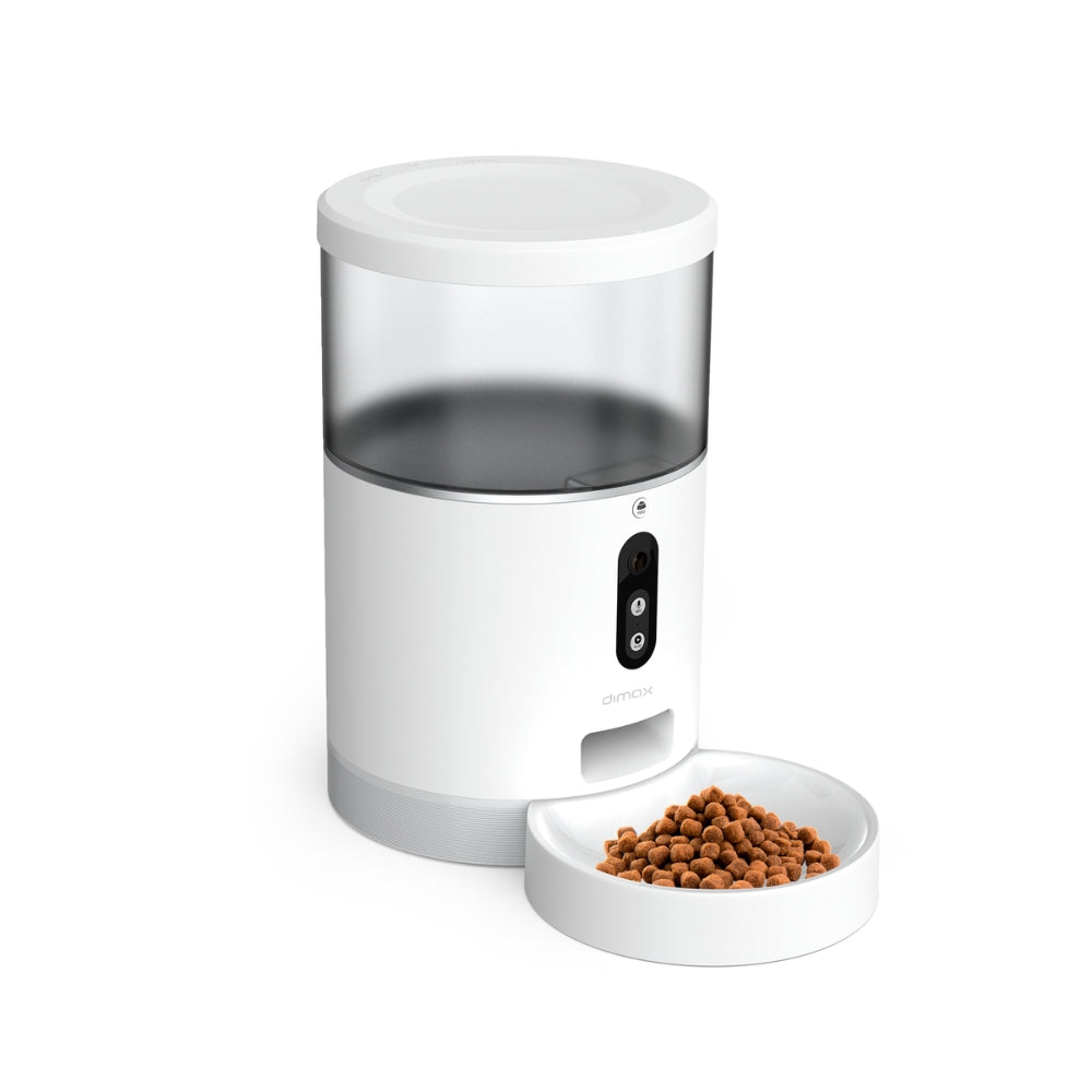 Alimentador Dimax para Mascotas Capacidad 4 Litros con Camara 3MP Audio 2 Vias Vision Nocturna Compatible con Alexa G111