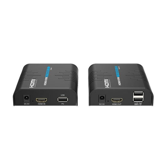 Extensor Lenkeng HDMI KVM Resolucion Maxima 1080P Alcance hasta 120metros con Cable UTP Cat 5 5E 6 Soporta LAN 802.3 Ethernet 10/100/1000Mbps LKV373KVM