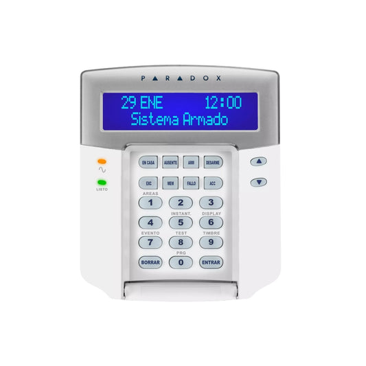 Teclado LCD Paradox de 32 Caracteres y 8 Particiones Compatible con Panel Evo 192 K641+