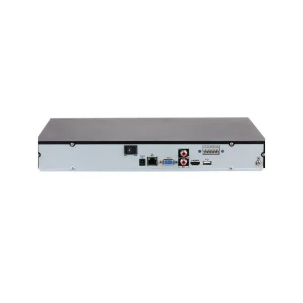 Grabador IP Dahua de 32 Canales 4K Lite max 12MP SMD Plus Proteccion Perimetral Reconocimiento Facial 2xHDD hasta 20TB 1xHDMI 1xVGA 2xUSB 1xRJ45 Gigabit Alarma 4I/2O DHI-NVR4232-4KS3