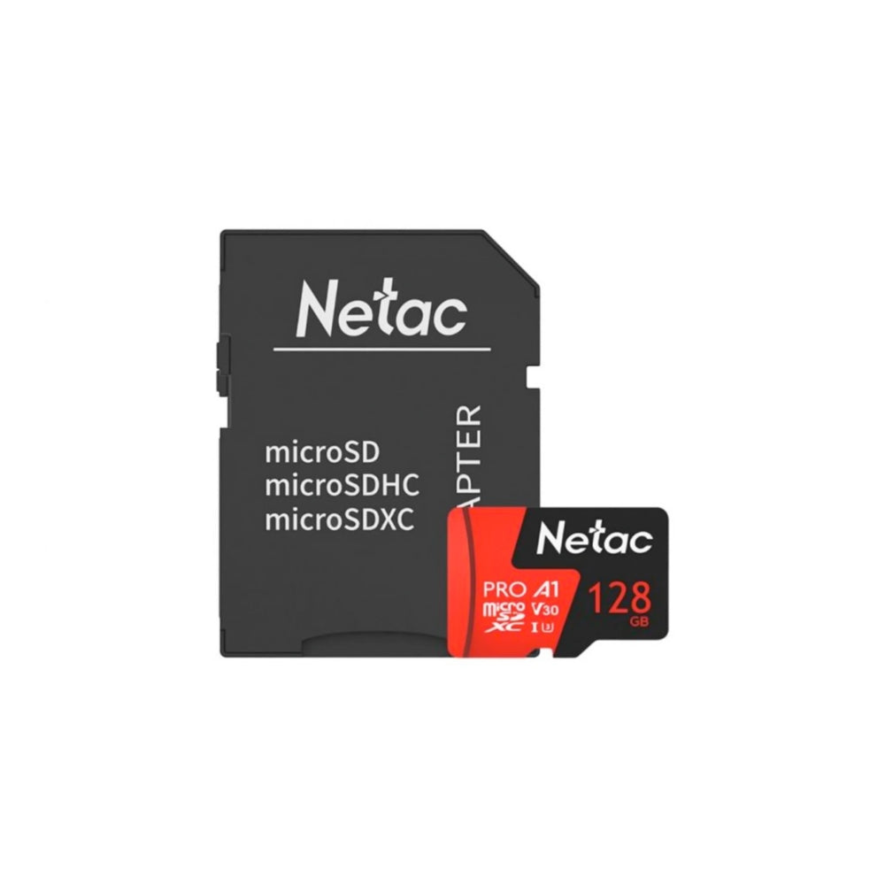 Memoria Micro SD Netac 128GB Extreme Pro SDXC V30 A1 Clase 10 hasta 100MBps Si Incluye Adaptador a SD NT02P500PRO-128G-R