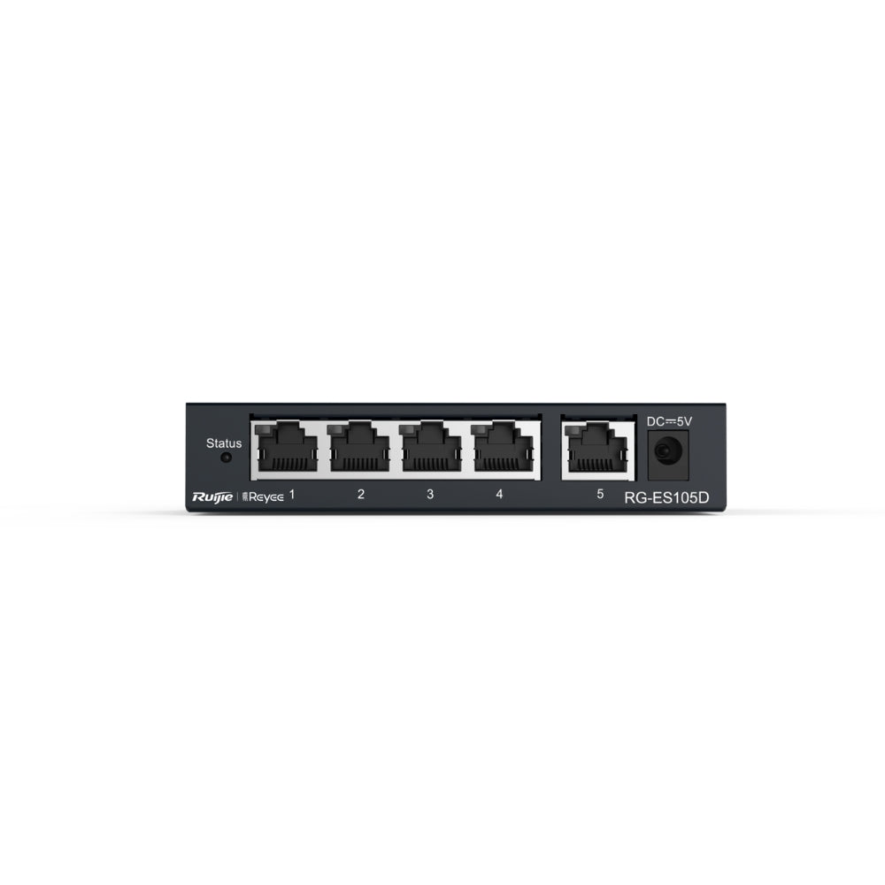 Switch Ruijie Reyee de 5 puertos 100 Mbps Carcasa Metalica RG-ES105D