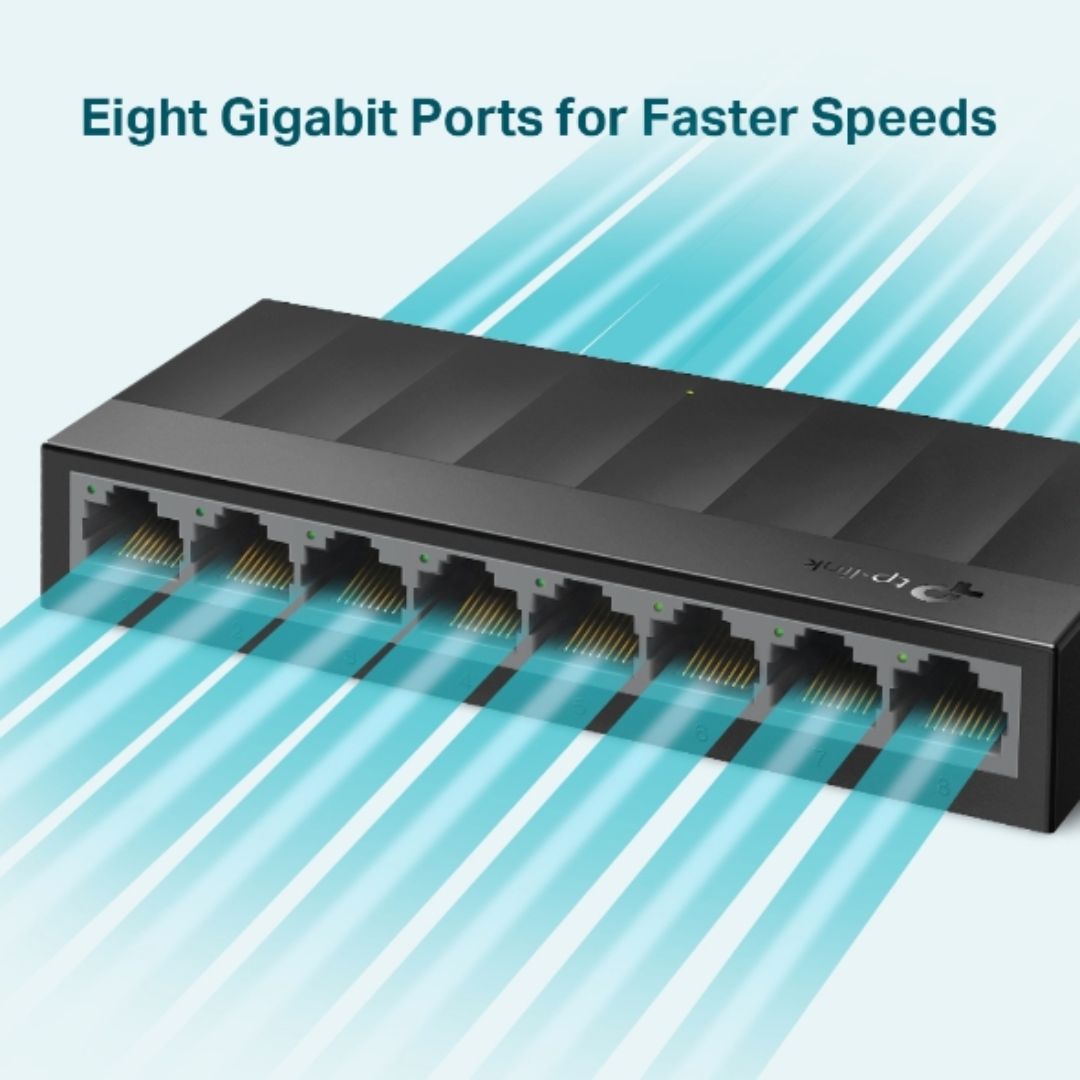 Switch TP-Link Lite Wave 8 Puertos Gigabit Carcasa de Plastico LS1008G