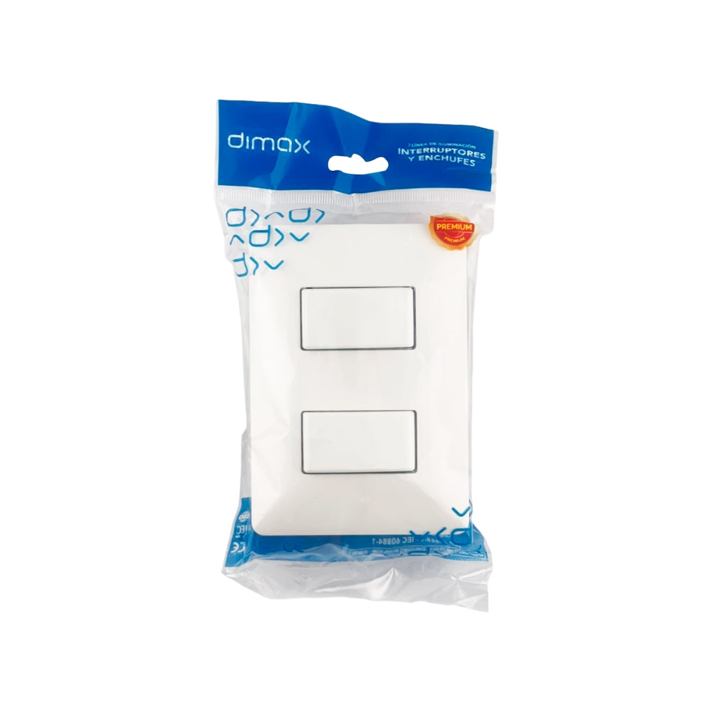 Interruptor Dimax 2 Puntos 10 Amp color Blanco Z003