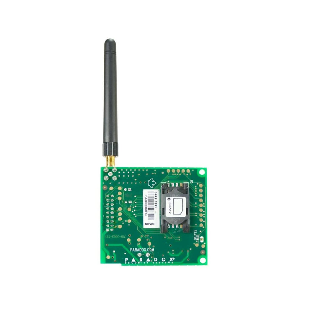 Modulo Universal Paradox GPRS12 para conectarse con PCS300-IP para enviar reporte a IPR-512 via IP o GPRS GPRS12